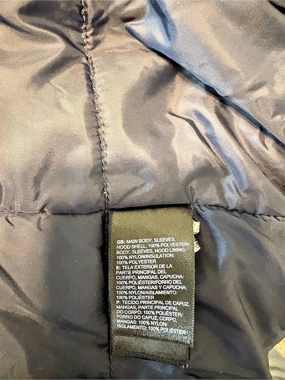 The North Face Hooded Lightweight insulated Jacket Blue XL - Picture 5 of 6